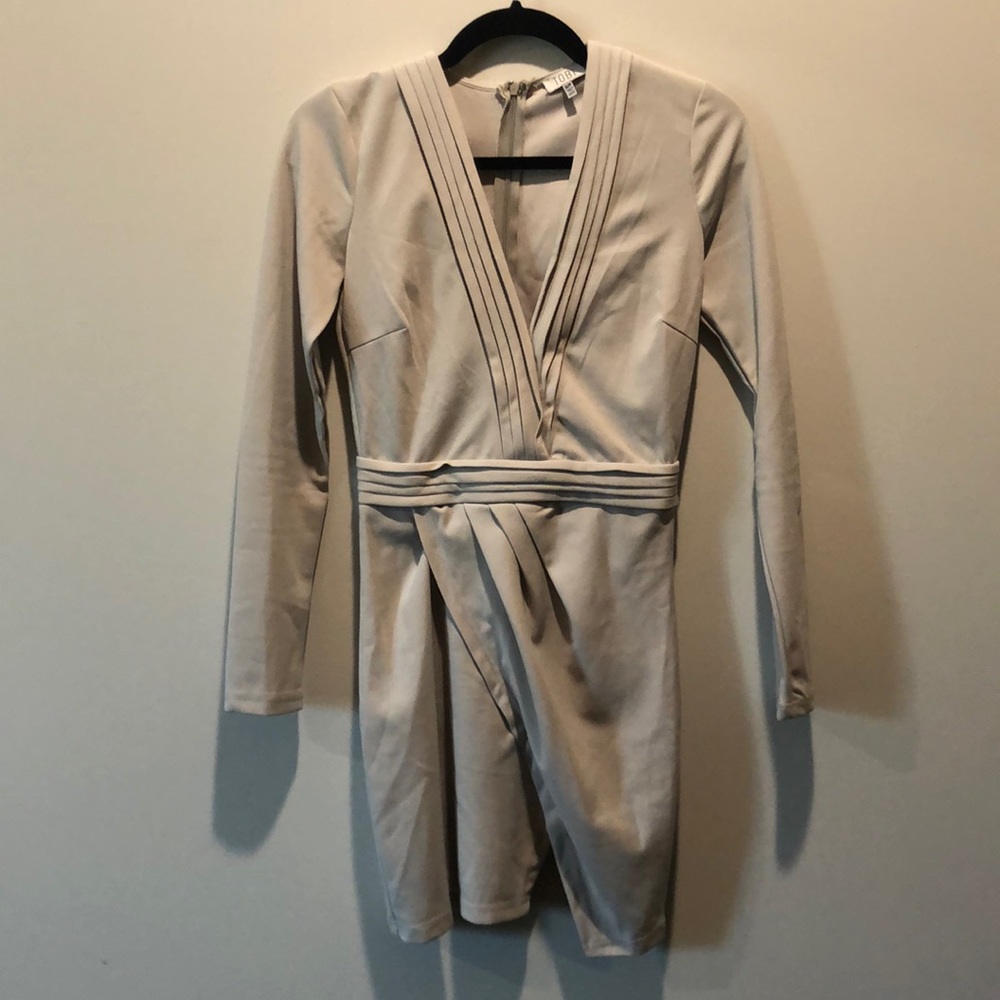 Grey Plunge Dress